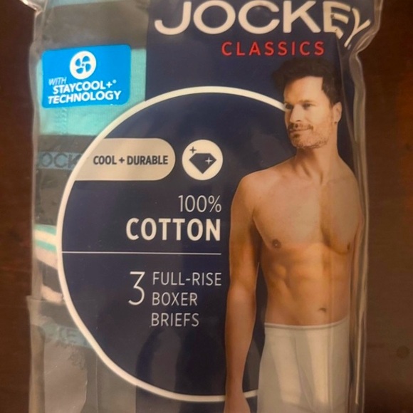 Jockey Men's Full-Rise Boxer Briefs - Blue - Picture 1 of 2